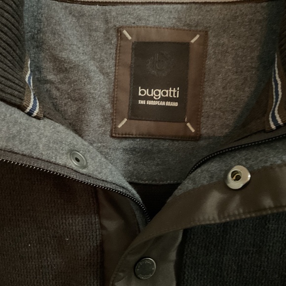 Men’s Bugatti 1/4 Zip Sweater, Chocolate Brown, Elbow and Shoulder Patches, XL - Picture 2 of 12